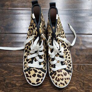 Keds x Kate Spade New York Kickstart Hi Leopard Print Sneakers Womens Sz 8.5